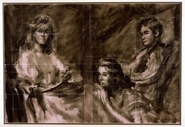 The Cooke Children, 1987 - brush study The Cooke Children, 1987 - brush study